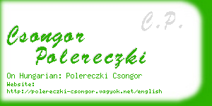 csongor polereczki business card